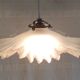 Pleated glass lampshade - mid 20th century