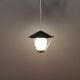 Danish hanging lamp from the 50-60s, made of brass, metal and with milky white glass shade.