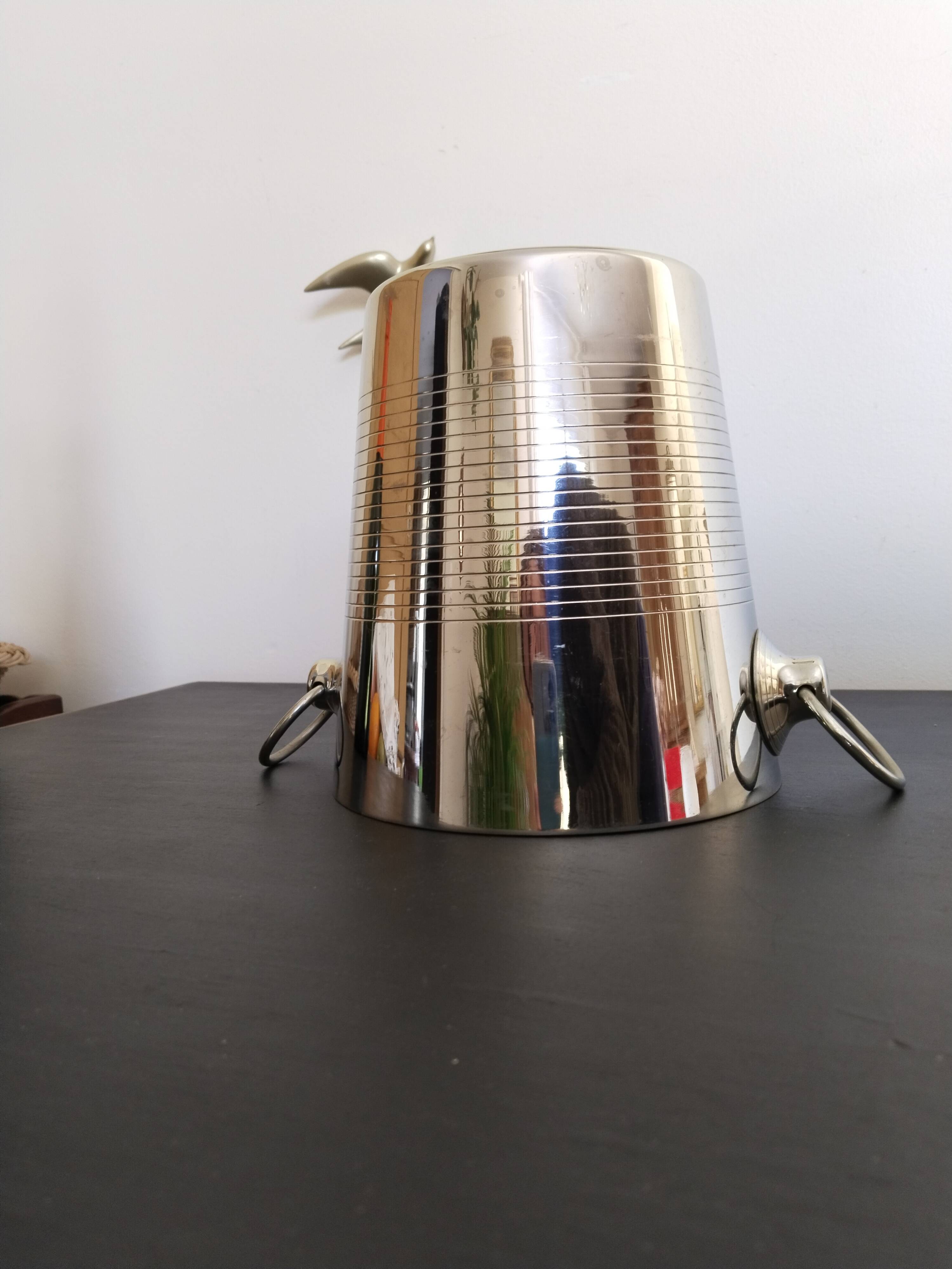 Stainless steel Champagne bucket Létang Rémy, ice bucket, cooler