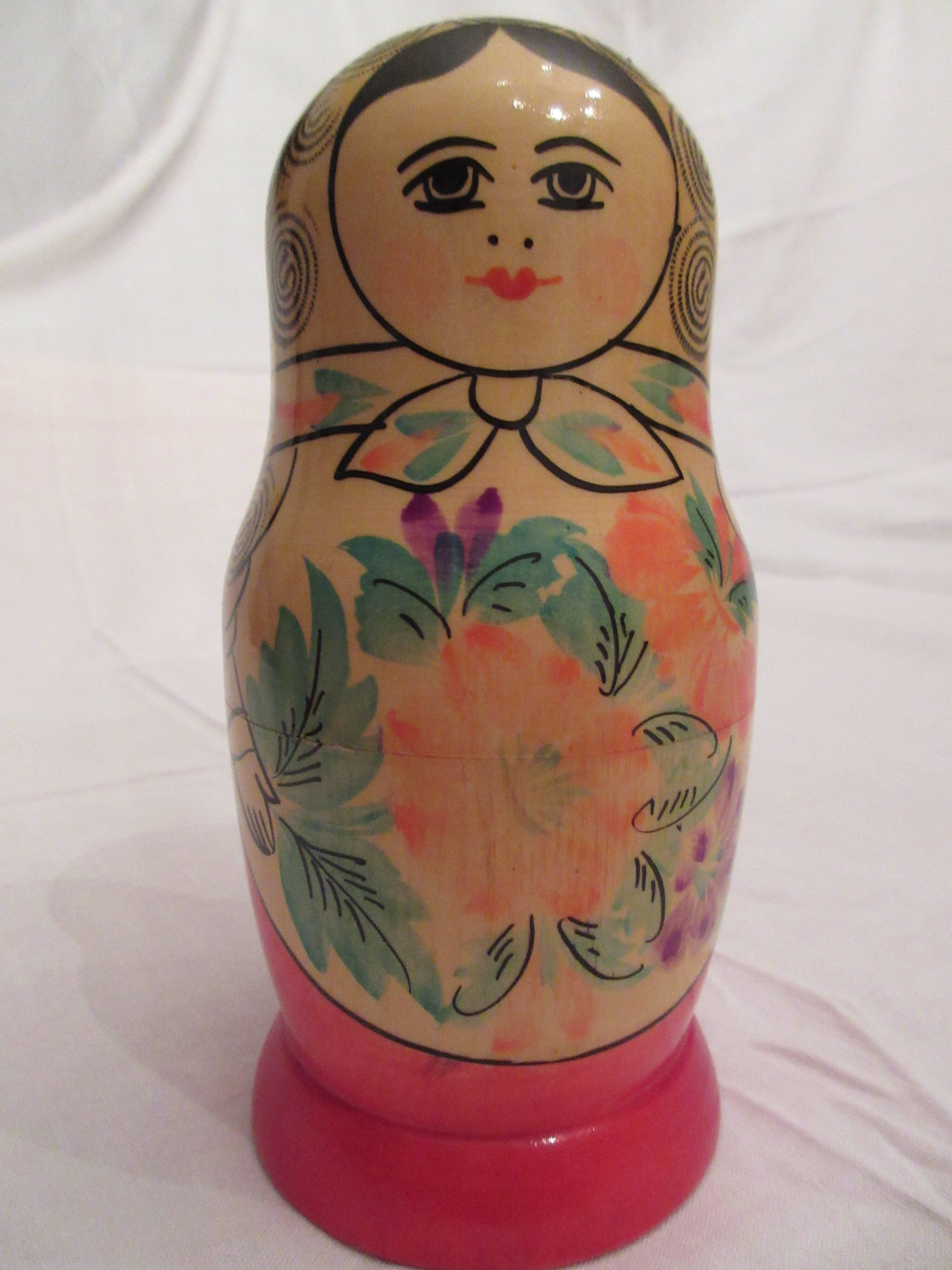 Traditional russian dolls "matryoshkas" from the 70s