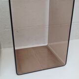 Pair of smoked plexiglass bedside tables, 1970