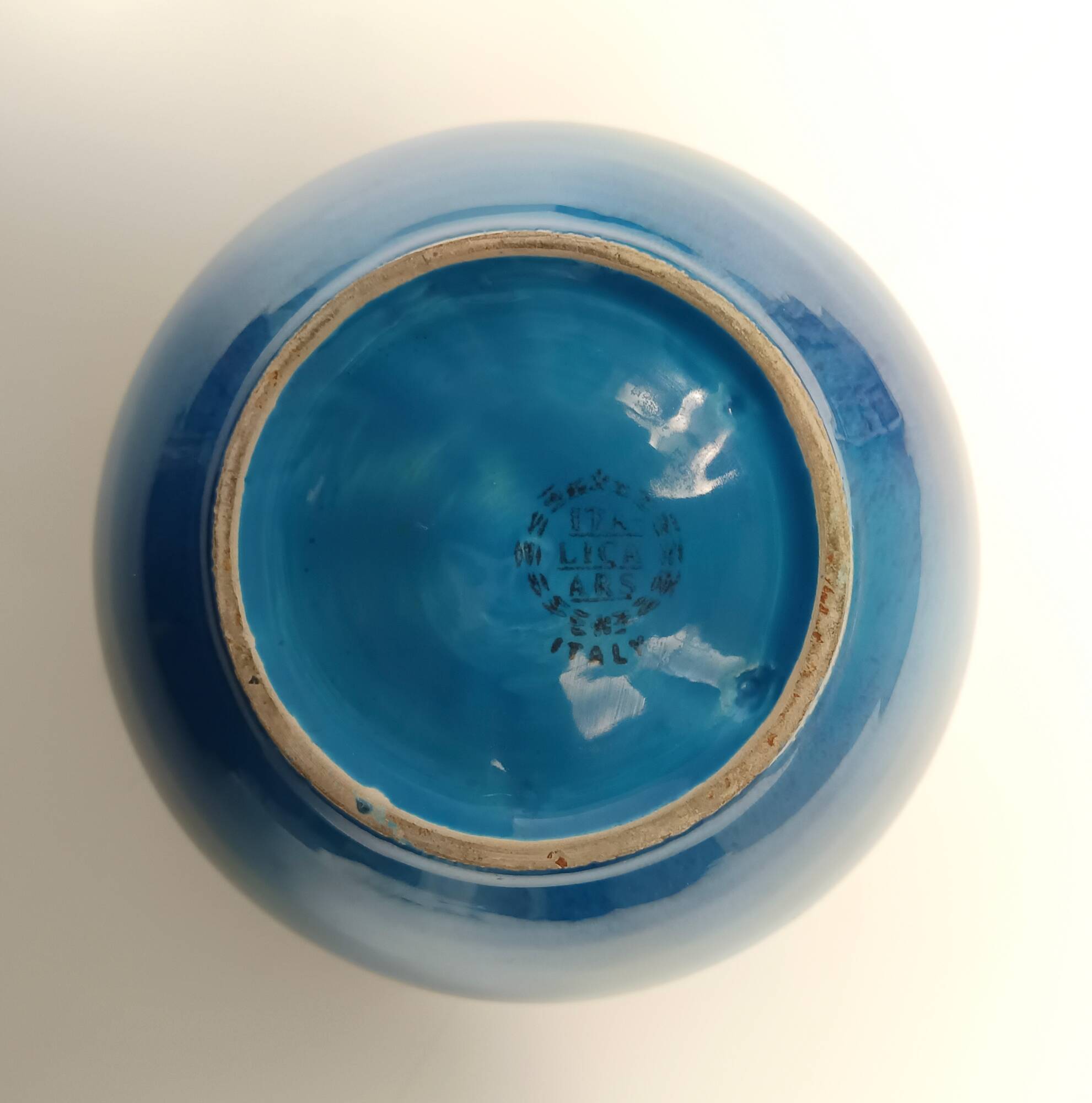 Rimini Blue Ceramic Vase by Aldo Londi for Bitossi and Italica Ars, Italy