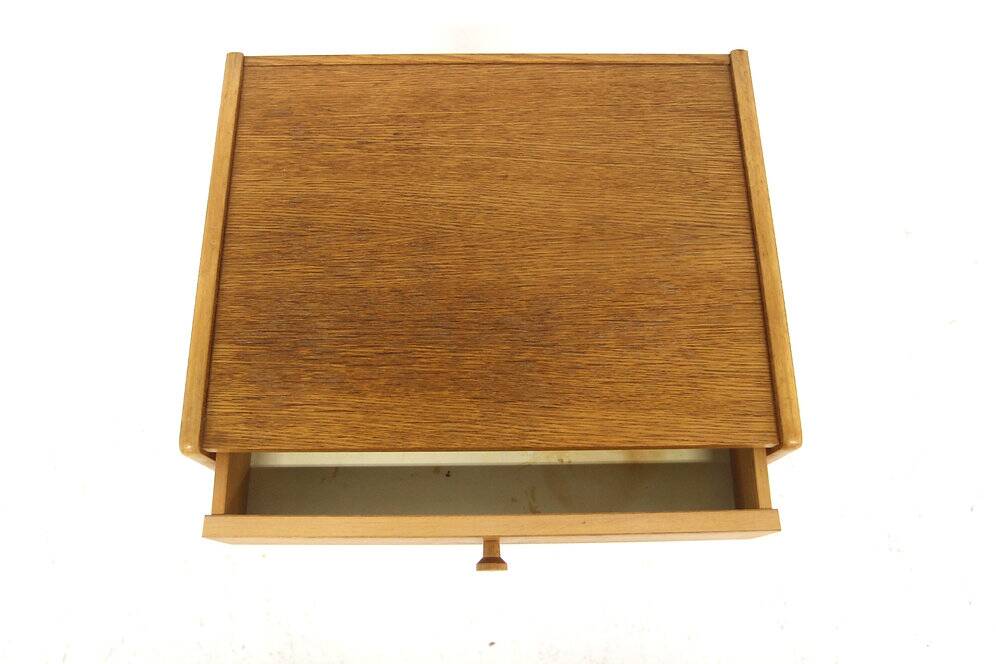 Scandinavian oak bedside table, Sweden, 1950.