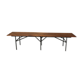 Bench, wood and metal