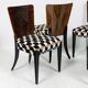 Set of 4 chairs H-214 Jindřich Halabala UP Závody 1950-1959