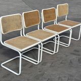 Set of 4 Cesca b32 model chairs in white dining chair