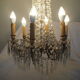Napoleon III chandelier with crystal pendants, signed Portieux, 19th century.