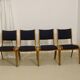 Set of 4 Scandinavian design chairs curved wood from the 60s. Ref JADOU