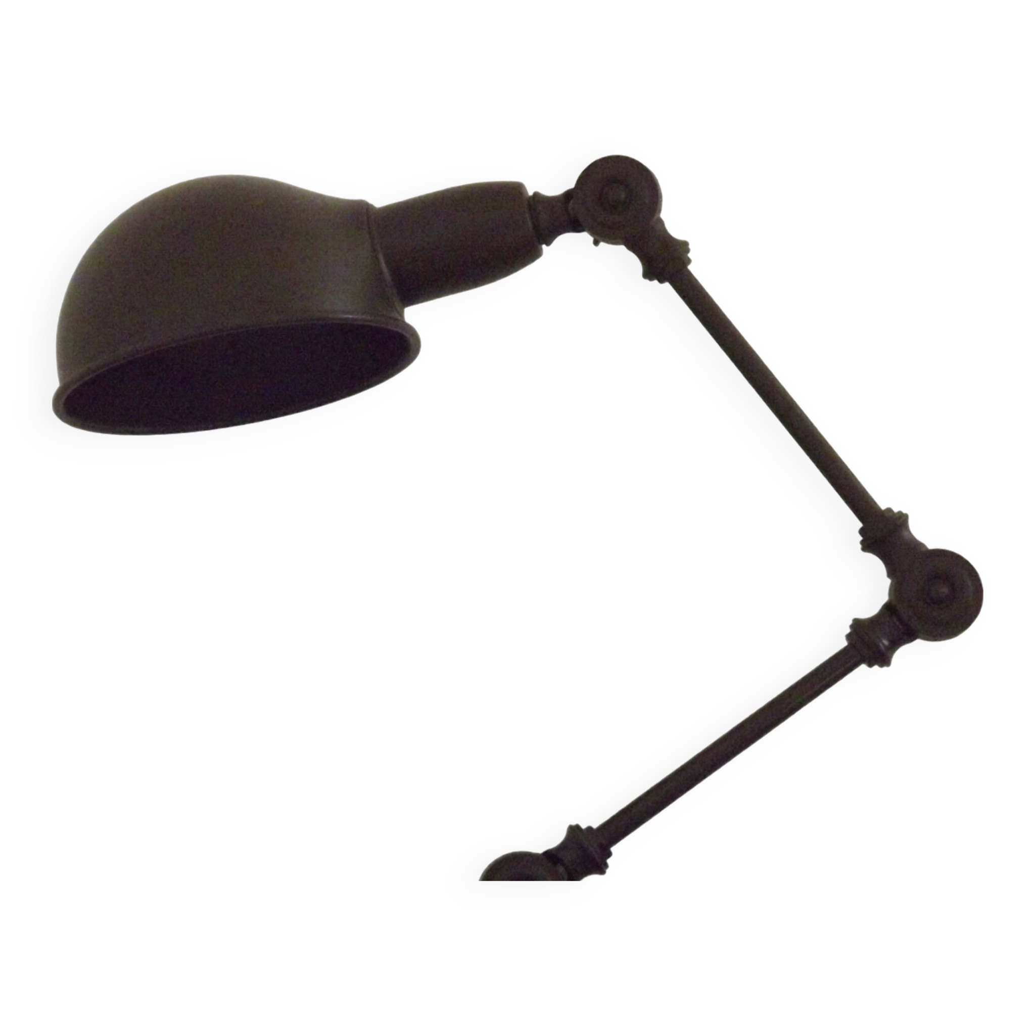 French Vintage Retro Anglepoise Adjustable Desk Lamp In Olive Green Metal 4946