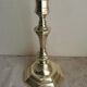 Pair of polished bronze candle holders XVIII th century