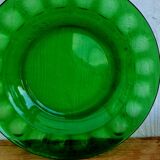 Set of 6 Arcoroc green hollow plates
