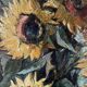 "Sunflowers" Oil on canvas signed