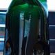 Blown glass pitcher filled