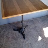 14 Bistro table(s) 60/60cm solid wood top pedestal table