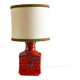 Red ceramic table lamp from Germany, 1970s