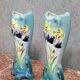Saint Amand : paire de vases en céramique époque Art Nouveau vers 1900