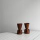Pair of wooden egg cups
