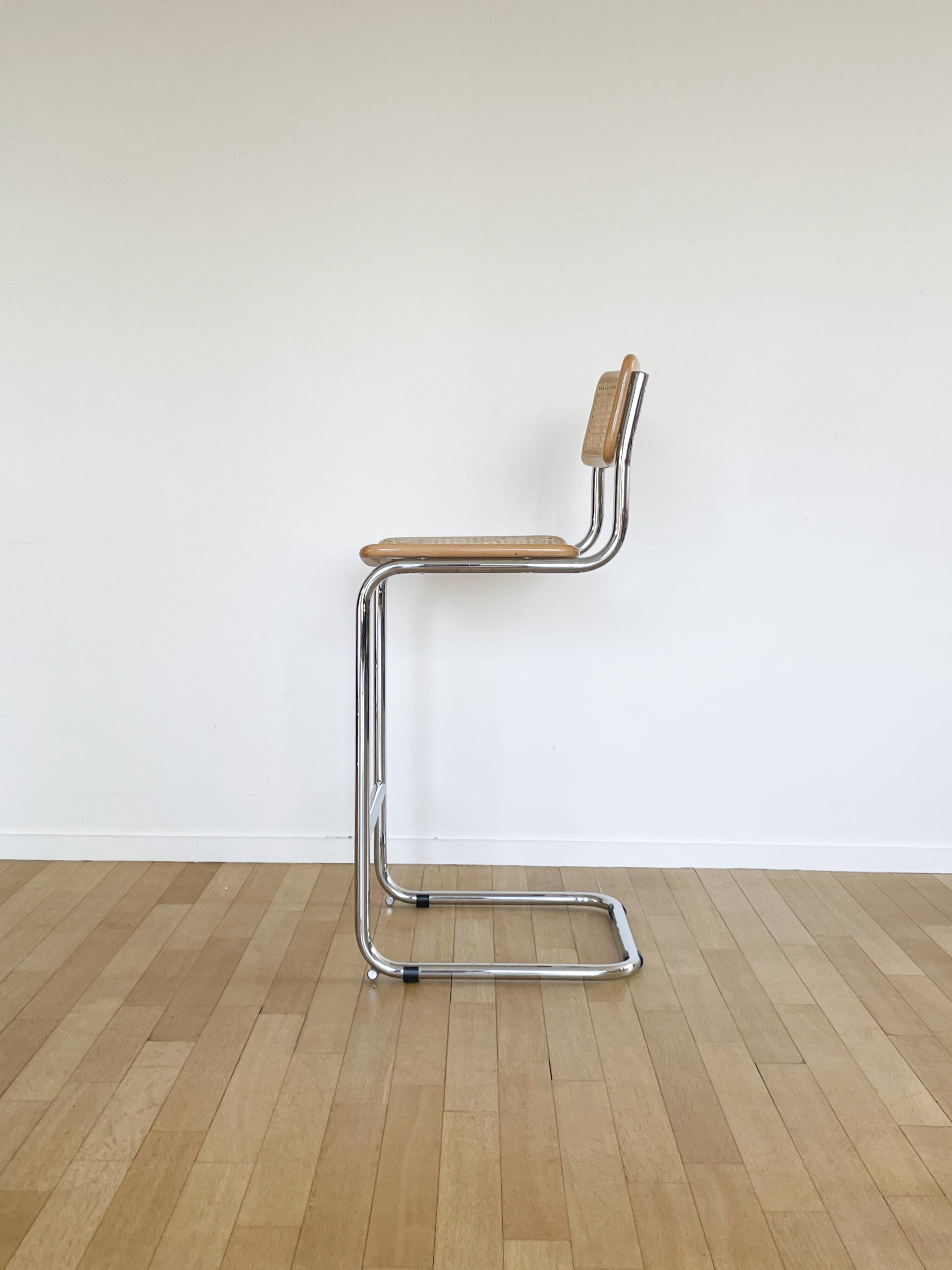 Pair bar chairs Cesca S32 Marcel Breuer, 1970
