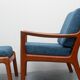 1960s armchair + ottomane teak, Ole Wanscher for Cado