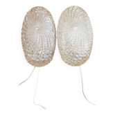Pair of bubble wall lights with pull, vintage, 70s