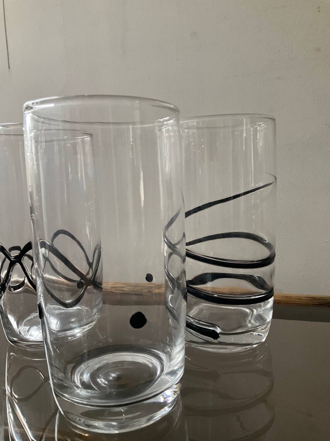 Series of 6 vintage Murano glasses including glass paste
