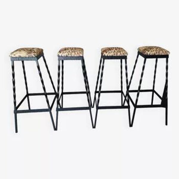 4 tabourets brutalistes de 1950