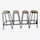 4 brutalist stools from the 1950s