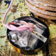Pink and gold granite glass hanging