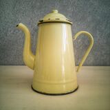Yellow enamelled coffee maker