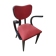 Fauteuil de bureau vers 1950 rouge et noir