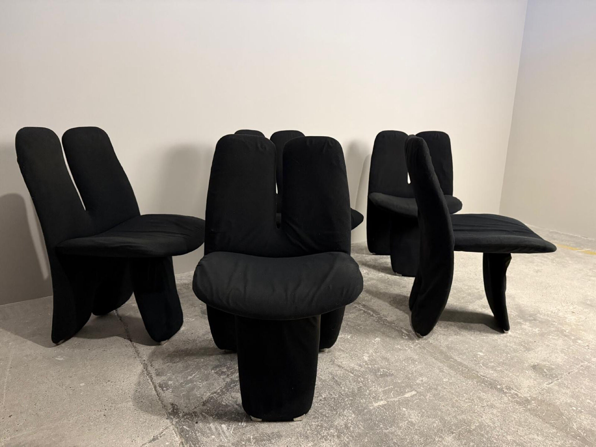 5 designer chairs by Luigi Saccardo from the 1970s