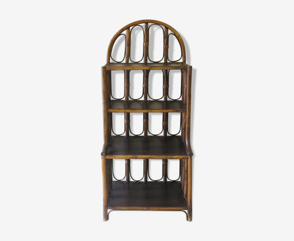 Bamboo and rattan shelves