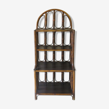 Etagère en bambou et rotin