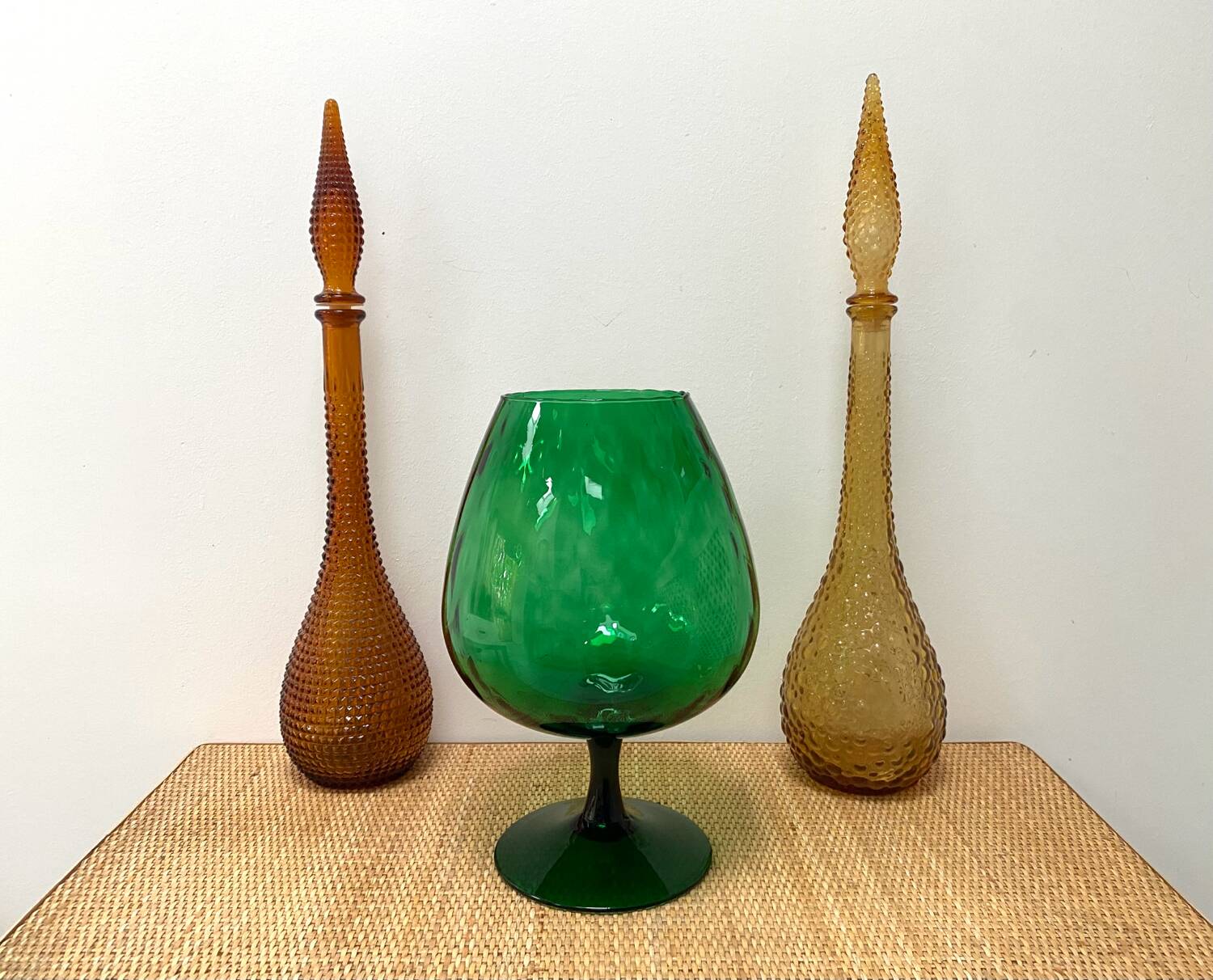 Grand vase vert / Coupe Empoli - Italie des années 60