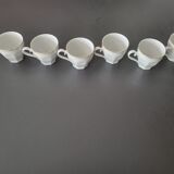 Set of 6 coffee cups in porcelain