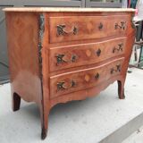 Old curved chest of drawers Louis XV style