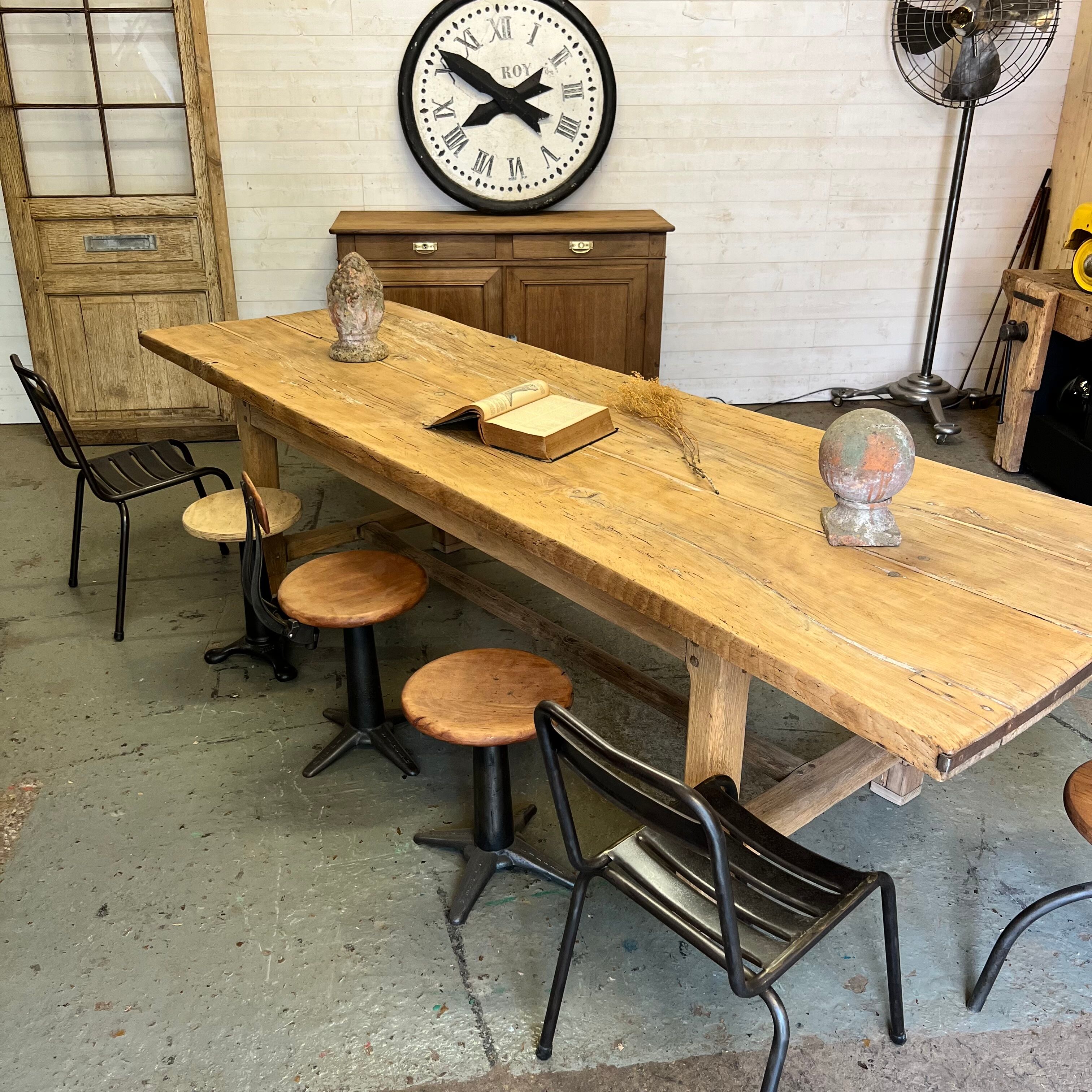 Table de ferme en chêne XXL