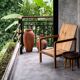 Fauteuil en bois naturel (teck) design minimaliste