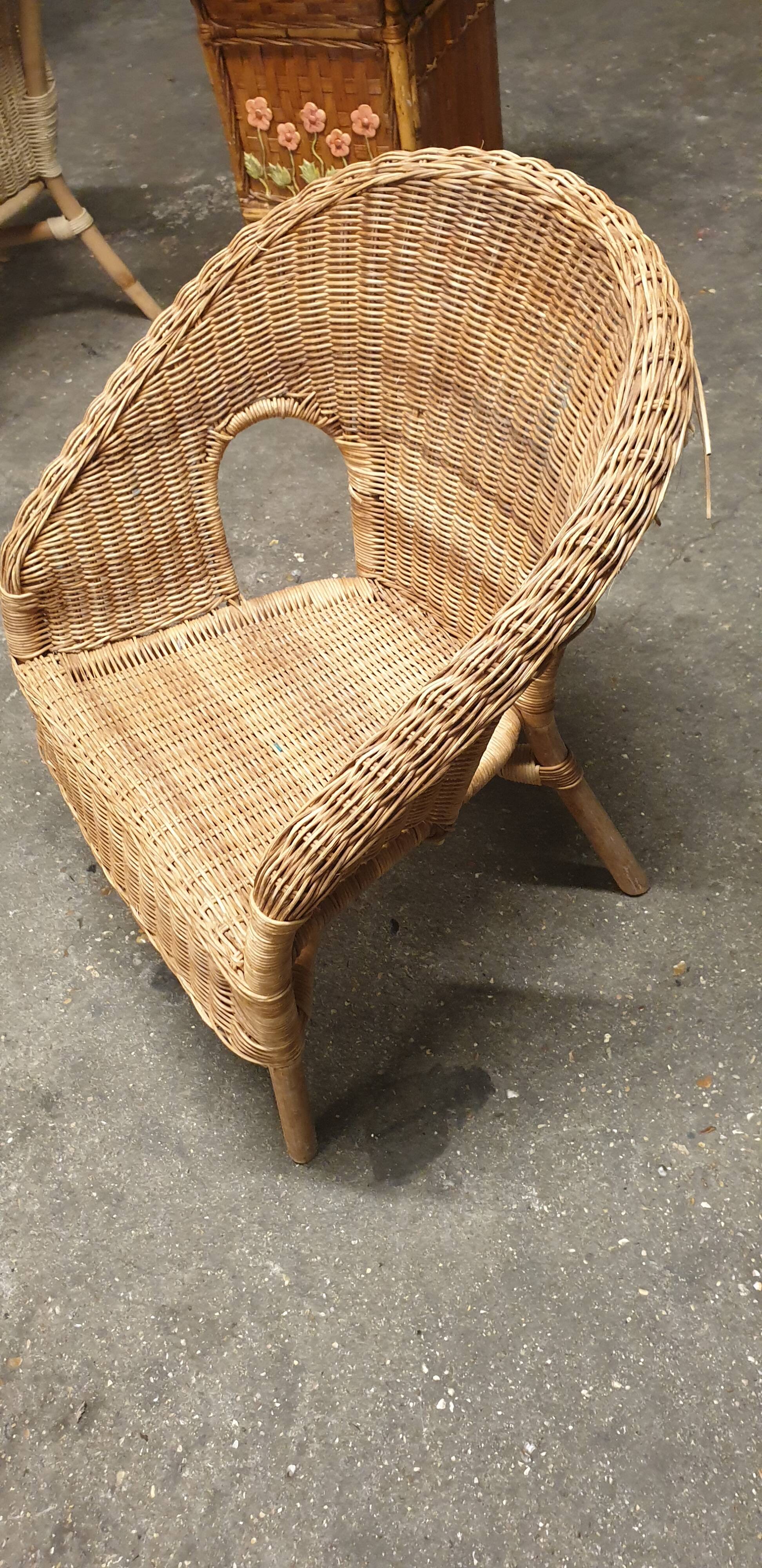 Children's rattan armchair