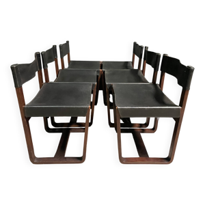 ensemble de 6 chaises - palissandre