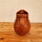 Vintage Saint Clément jug with a caramel checkered design.