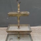 3-tray wooden display