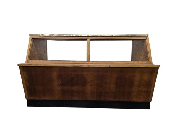Vitrine de magasin vintage en bois / comptoir / vitrine
