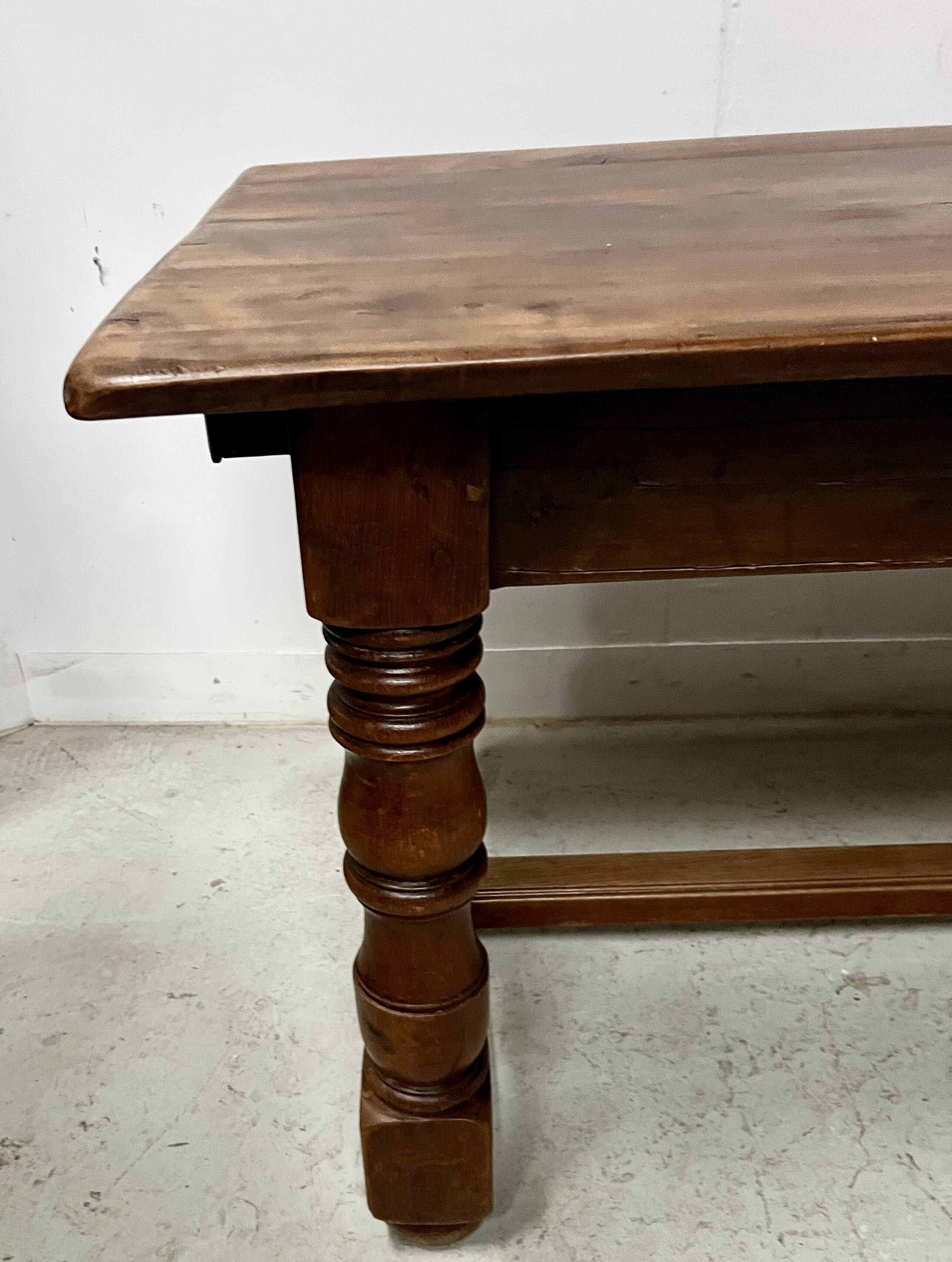 Large 19th Century Farmhouse Table in Solid Beech