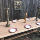 Table de ferme bois brut