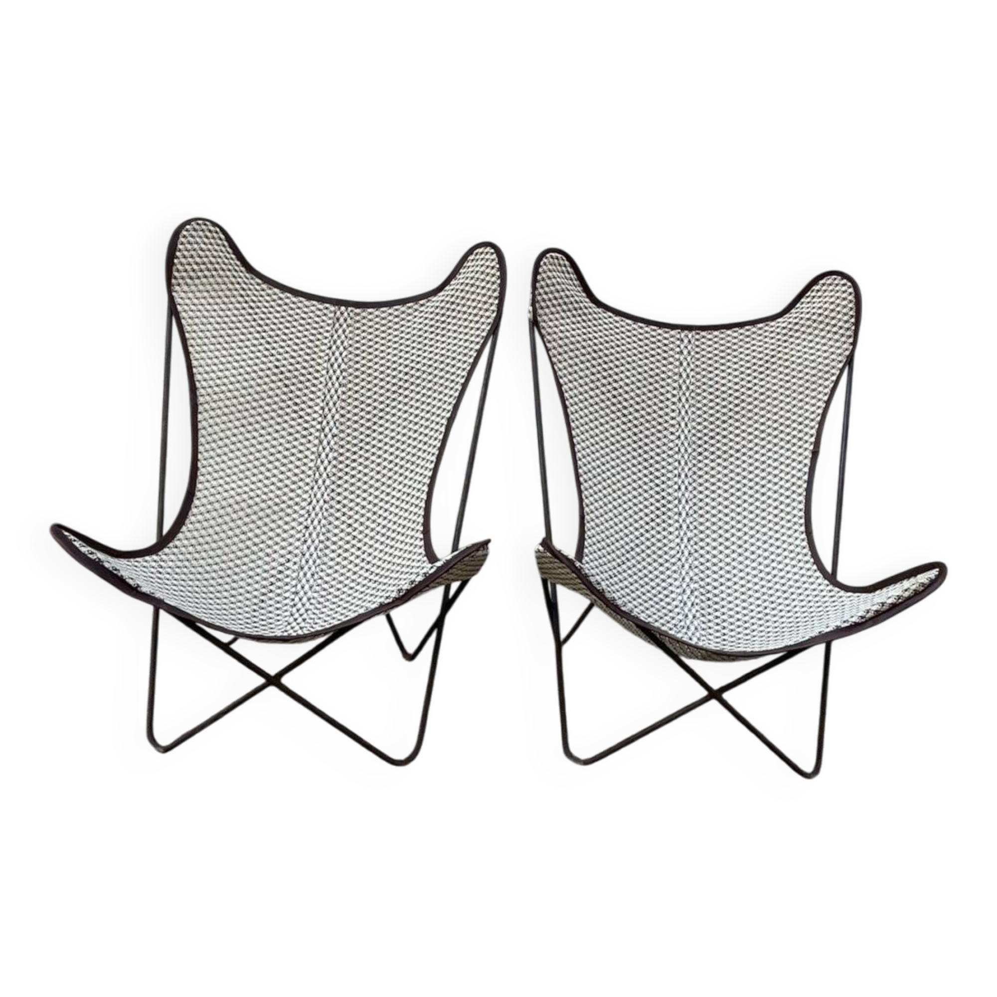 Paire de fauteuils butterfly 1960