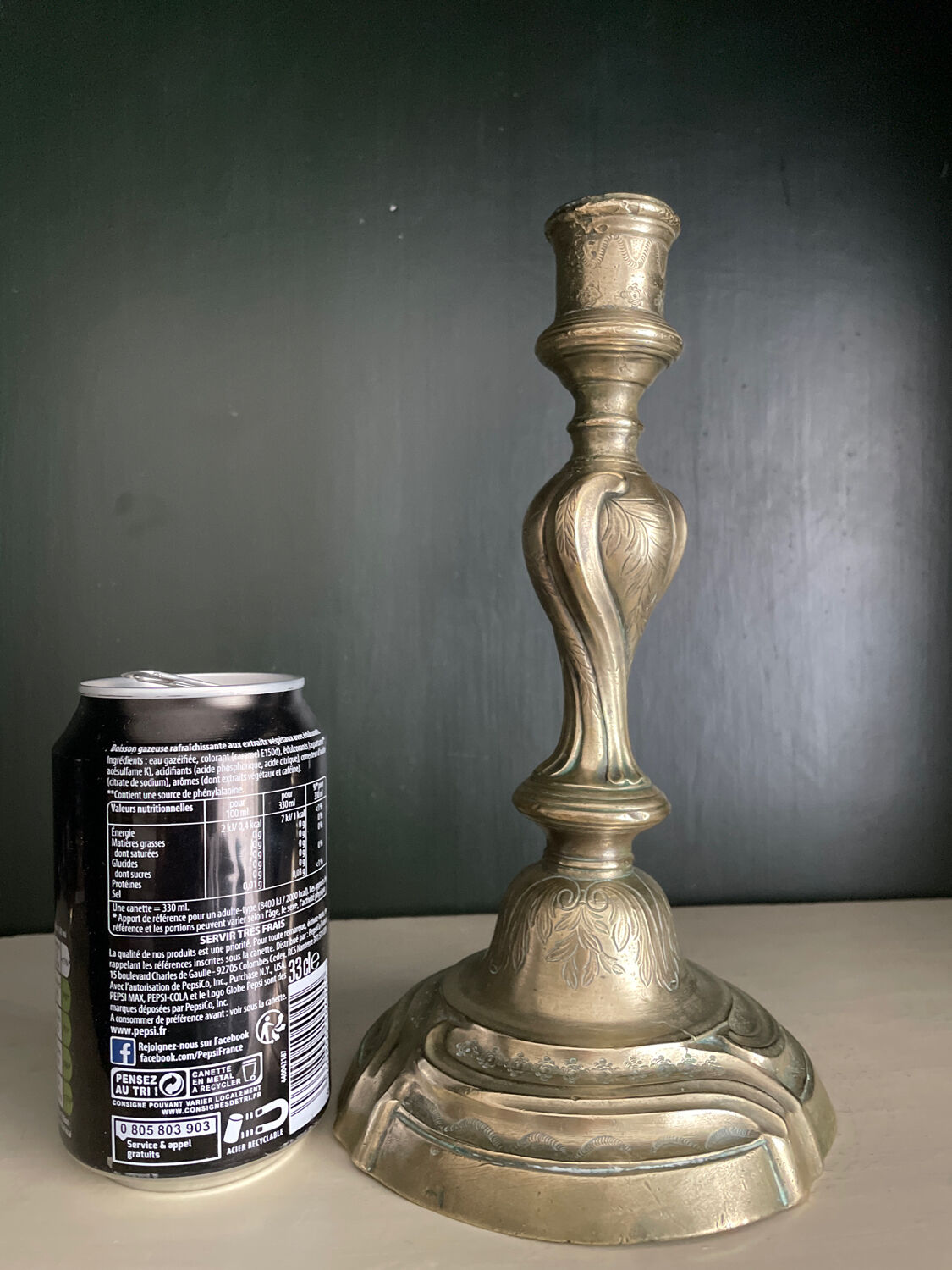 Candle holder bronze Louis XV, XVIIIth century
