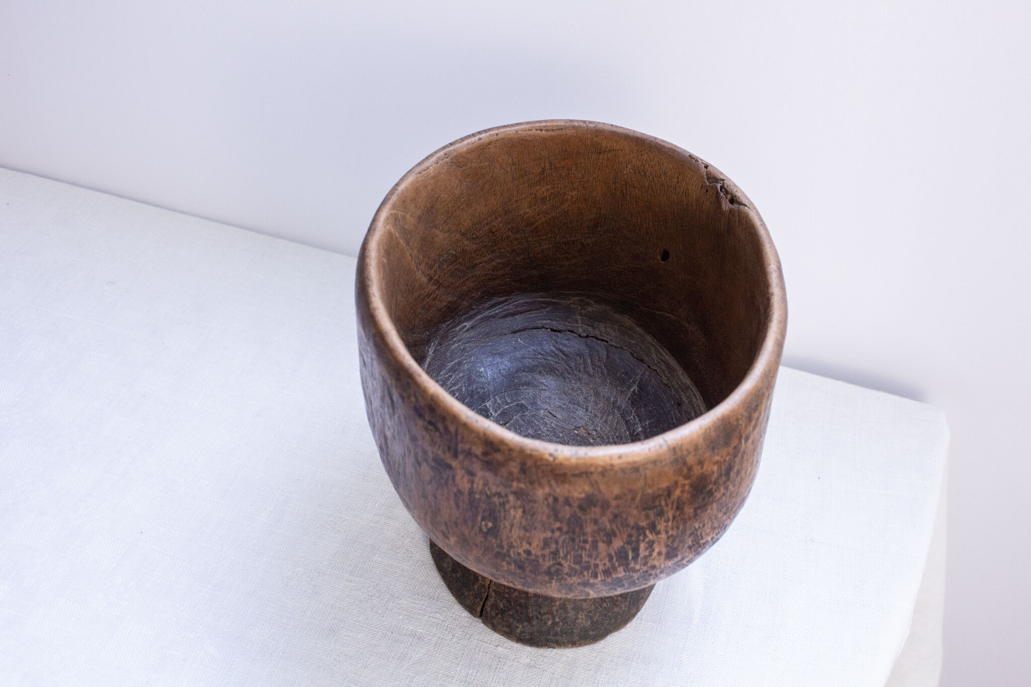 Handmade African wooden salad bowl