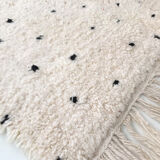 Moroccan Berber carpet Beni Ouarain with black polka dots 170x122cm