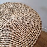 Rattan and rope coffee table